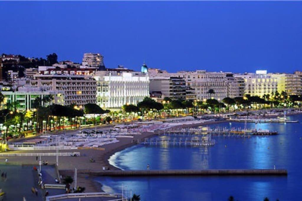 Cannes Palm Beach Parking, Clim, Wifi Plage 2' A Pieds المظهر الخارجي الصورة