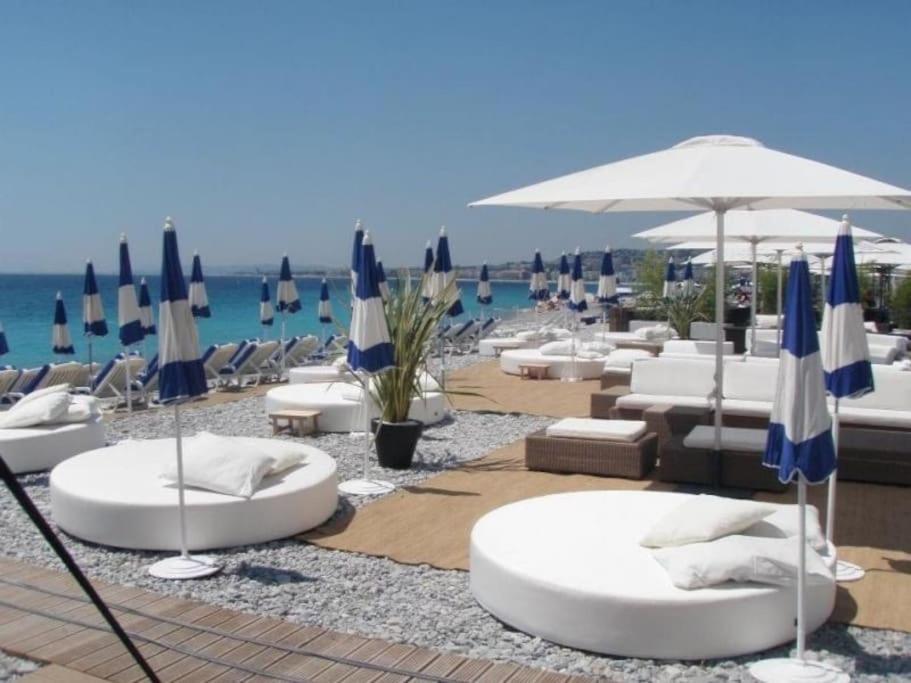 Cannes Palm Beach Parking, Clim, Wifi Plage 2' A Pieds المظهر الخارجي الصورة