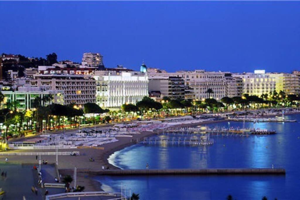 Cannes Palm Beach Parking, Clim, Wifi Plage 2' A Pieds المظهر الخارجي الصورة